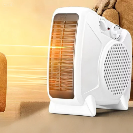 Portable Ceramic Heater, Energy Saving Electric Heater Fan for Home Office Bathroom Use, Fast Heating Small Space Warmer with Tip-Over Protection