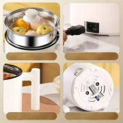 Electric Cooking Pot, Multifunctional Mini Pot for Home & Dormitory Use, All-in-One Rice Cooker & Frying Pan for Student Housing - Image 3