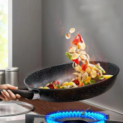 Granite Non-Stick Frying Pan, Home Use Skillet for Steak, Eggs, Pancakes, Compatible with Induction Cooktops & Gas Stoves - Image 9