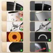 Electric Cooking Pot, Multifunctional Mini Pot for Home & Dormitory Use, All-in-One Rice Cooker & Frying Pan for Student Housing - Image 7