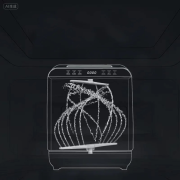 8-Set Compact Dishwasher, Full-Automatic with Hot Air Drying, Sanitize & Sterilization Function, Ideal for Family Use - Image 4