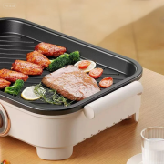 Compact Electric Grill Pan, Multifunctional Non-Stick BBQ Griddle with Adjustable Temperature, Home Hot Pot & Korean Barbecue Cooker - Image 3