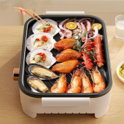Compact Electric Grill Pan, Multifunctional Non-Stick BBQ Griddle with Adjustable Temperature, Home Hot Pot & Korean Barbecue Cooker - Image 7
